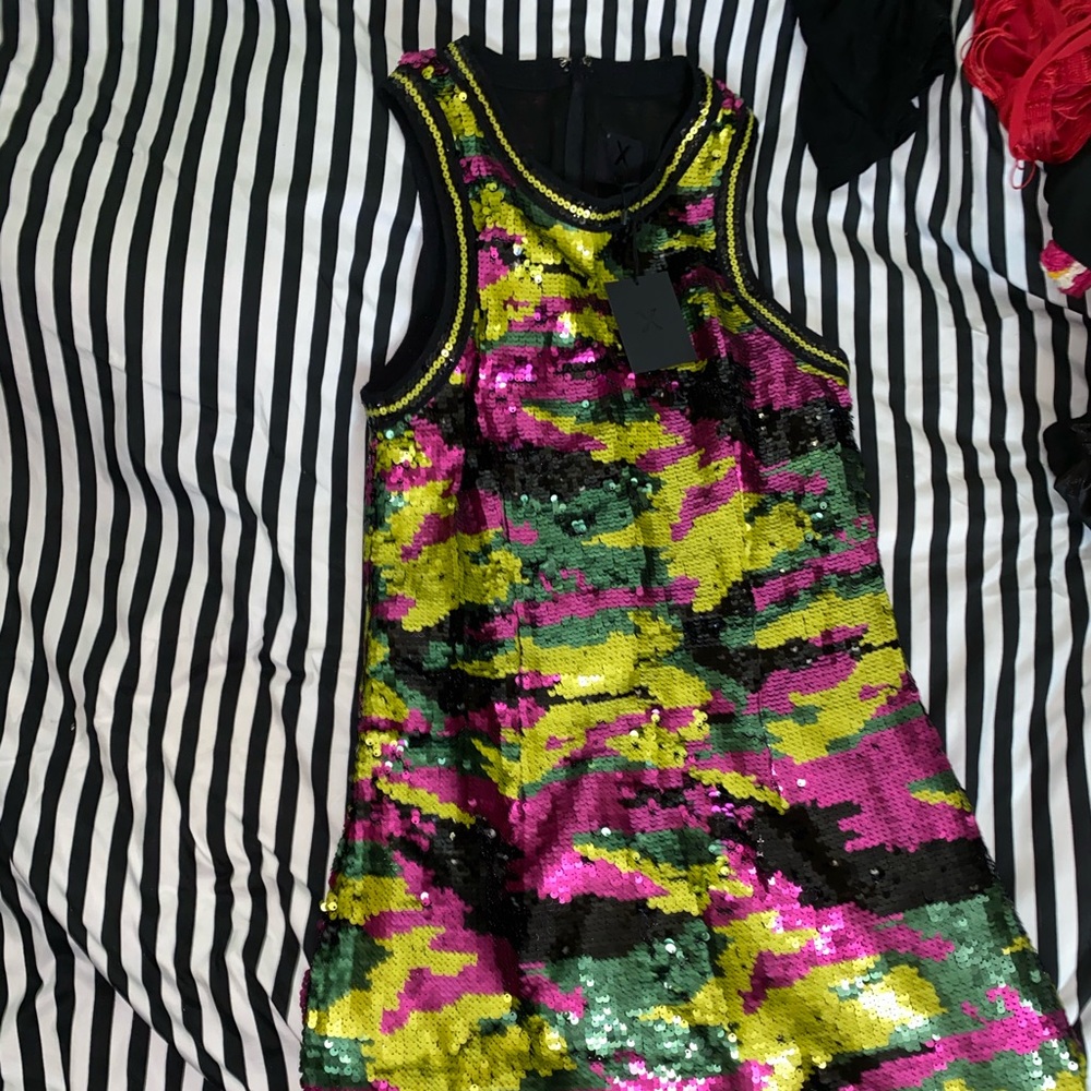 Army print mini dress